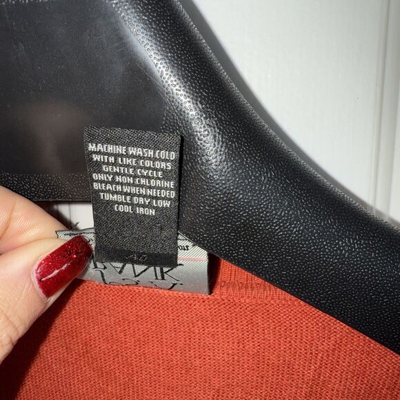 Jos. A. Bank Signature Collection Pima Cotton Sweater V-neck - Orange -Men's XL - Picture 3 of 6